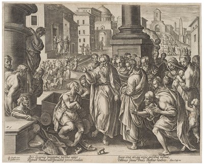 Lot 8 - Galle (Philips, 1537-1612). Six engravings from Acta Apostolorum, circa 1575
