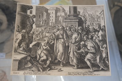 Lot 8 - Galle (Philips, 1537-1612). Six engravings from Acta Apostolorum, circa 1575