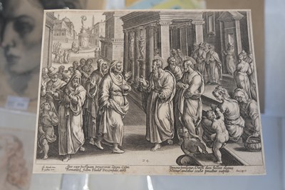 Lot 8 - Galle (Philips, 1537-1612). Six engravings from Acta Apostolorum, circa 1575
