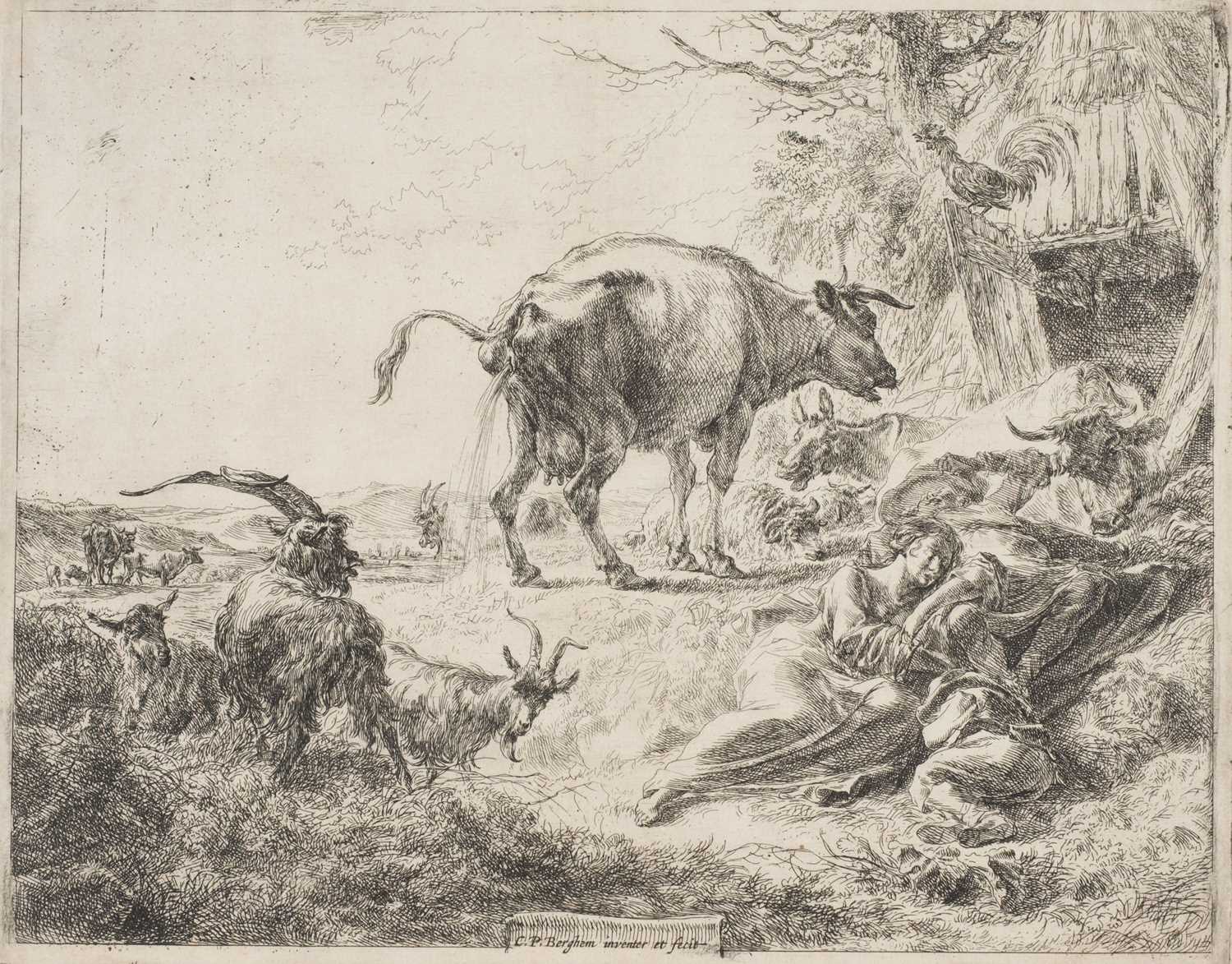 Lot 43 - Berghem (Nicolaes, 1620-1683). The Pissing Cow, circa 1650