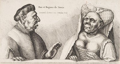 Lot 45 - Hollar (Wenceslaus, 1607-1677). Rex et Regina de Tunis, etching