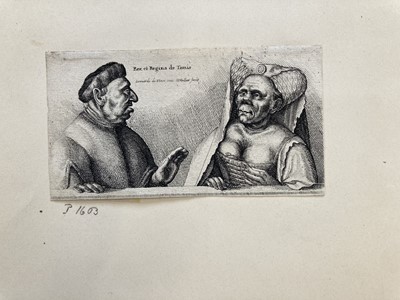 Lot 45 - Hollar (Wenceslaus, 1607-1677). Rex et Regina de Tunis, etching