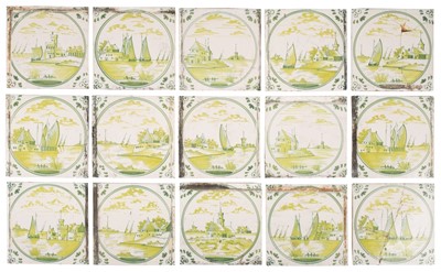 Lot 563 - Dutch Tiles. A collection of 18th century Dutch Delft tiles