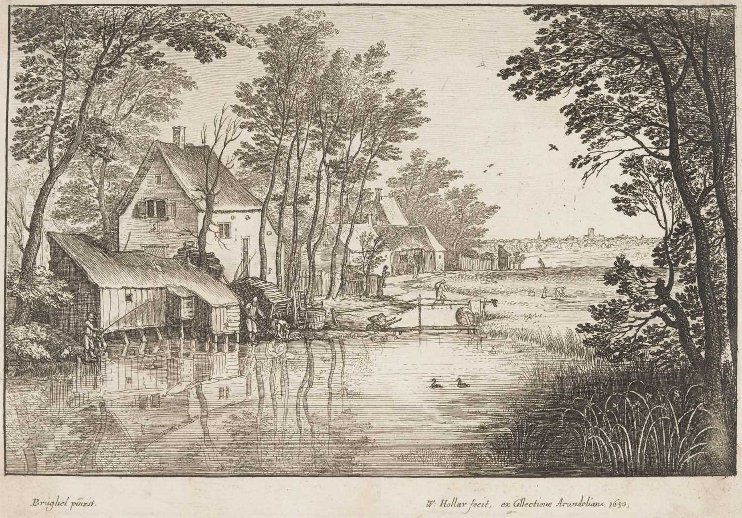 Lot 46 - Hollar (Wenceslaus, 1607-1677). The Angler, after Brueghel, 1650..., and two others