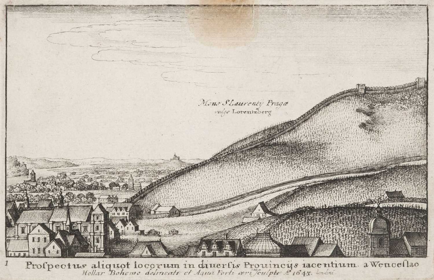 Lot 34 - Hollar (Wenceslaus, 1607-1677). Mons S. Laurentii Pragae vulgo Lorentzberg, 1643