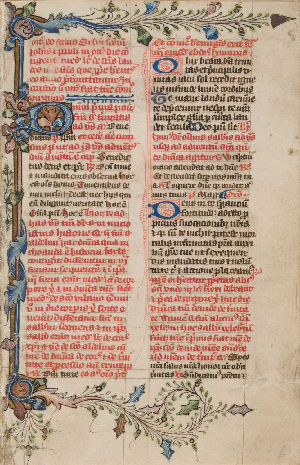 Lot 217 - Illuminated Medieval Manuscript. From the Temporale section of a Breviary, 14th/15th c.