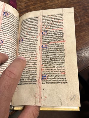 Lot 217 - Illuminated Medieval Manuscript. From the Temporale section of a Breviary, 14th/15th c.