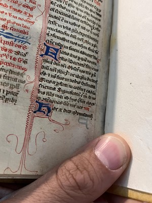 Lot 217 - Illuminated Medieval Manuscript. From the Temporale section of a Breviary, 14th/15th c.