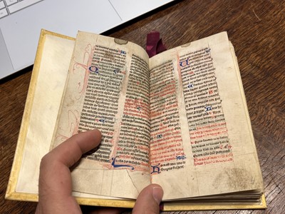 Lot 217 - Illuminated Medieval Manuscript. From the Temporale section of a Breviary, 14th/15th c.