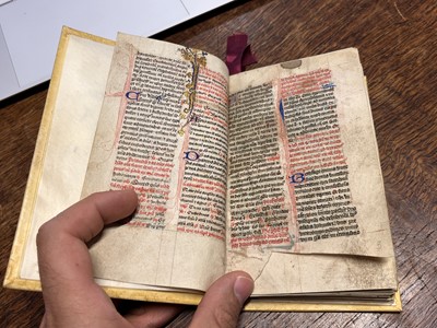 Lot 217 - Illuminated Medieval Manuscript. From the Temporale section of a Breviary, 14th/15th c.