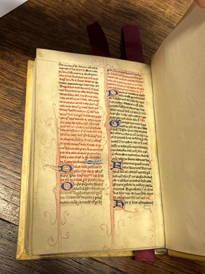 Lot 217 - Illuminated Medieval Manuscript. From the Temporale section of a Breviary, 14th/15th c.