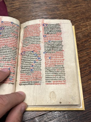 Lot 217 - Illuminated Medieval Manuscript. From the Temporale section of a Breviary, 14th/15th c.
