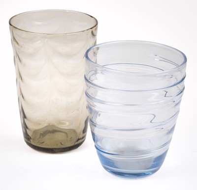 Lot 549 - Art Glass. A Barnaby Powell for James Powell Whitefriars 'sapphire' glass vase