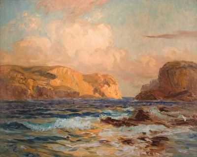 Lot 197 - Black (Arthur John, 1855-1936). Passing the Straits, oil on canvas