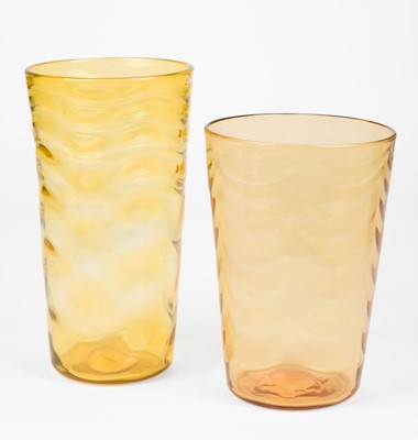 Lot 552 - Art Glass. A substantial Whitefriars Powell amber glass vase, circa 1940