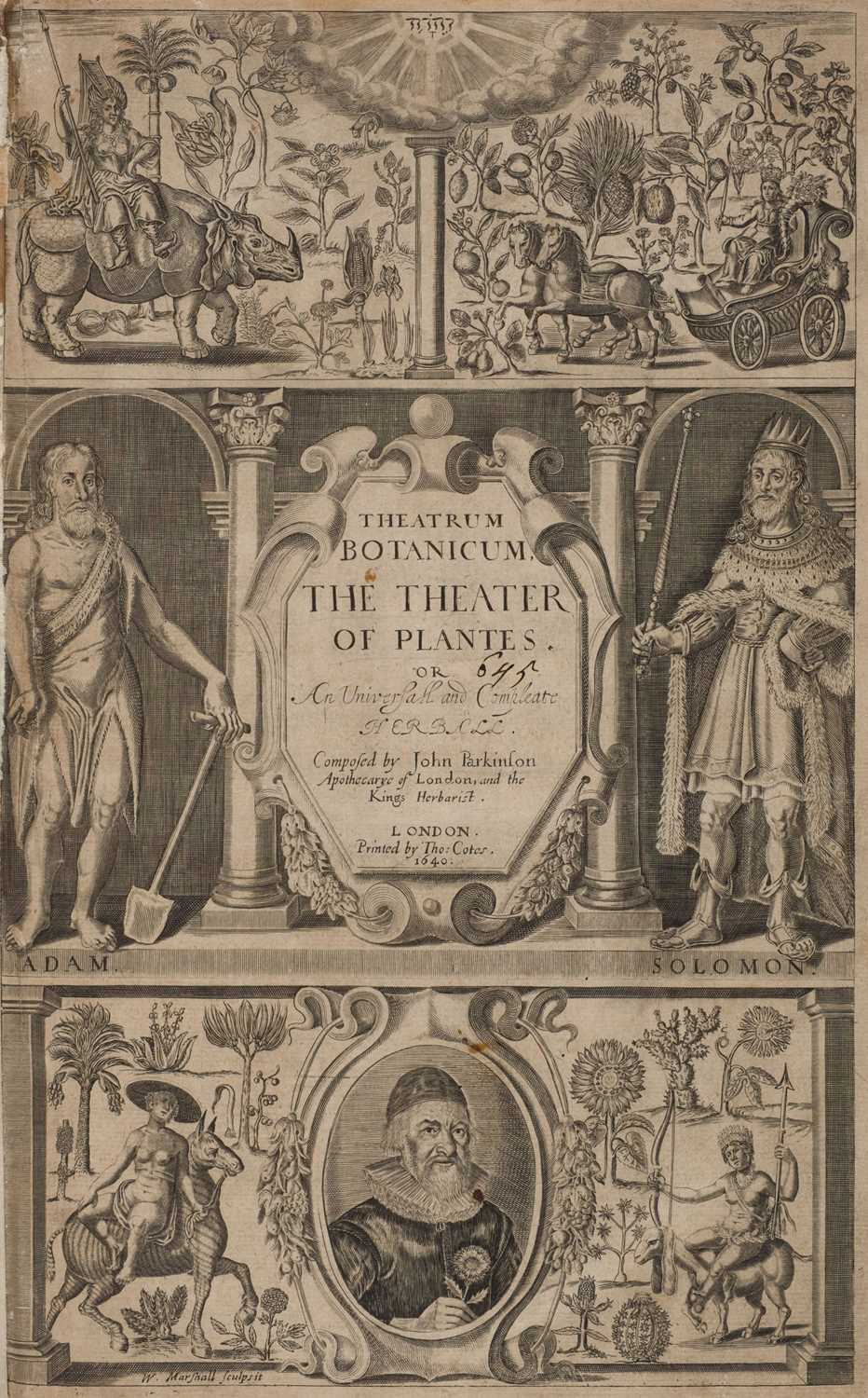 Lot 104 - Parkinson (John). Theatrum Botanicum: The Theater of Plants, London: Thomas Cotes, 1640