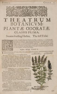 Lot 104 - Parkinson (John). Theatrum Botanicum: The Theater of Plants, London: Thomas Cotes, 1640