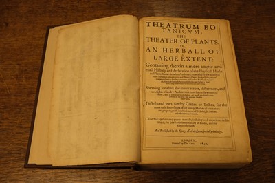 Lot 104 - Parkinson (John). Theatrum Botanicum: The Theater of Plants, London: Thomas Cotes, 1640