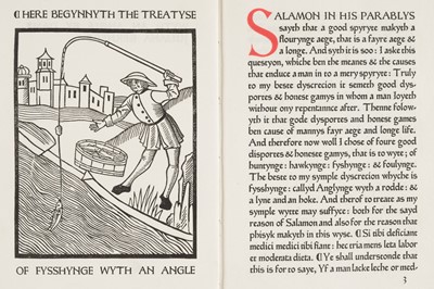 Lot 336 - Ashendene Press. A Treatyse of Fysshynge with an Angle by Dame Juliana Berners, 1903