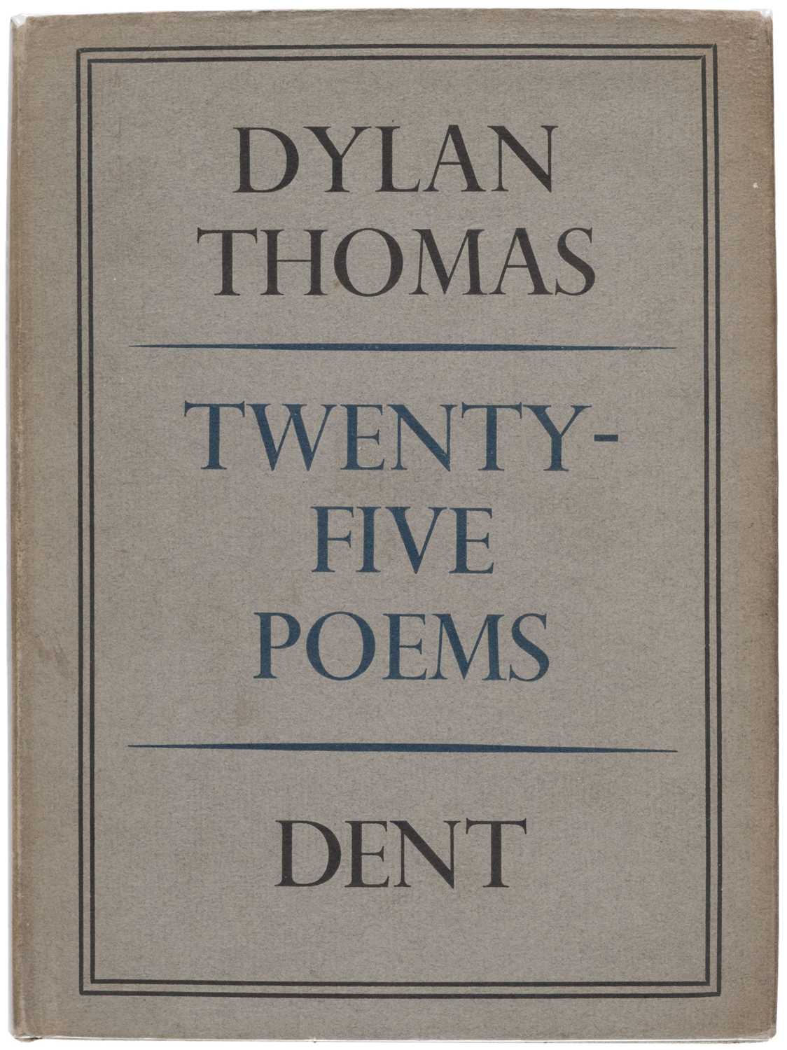 Lot 402 - Thomas (Dylan). Twenty-Five Poems, 1st edition, 1936