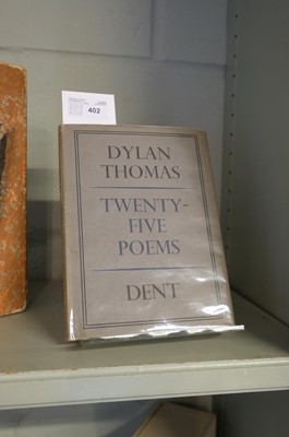 Lot 402 - Thomas (Dylan). Twenty-Five Poems, 1st edition, 1936