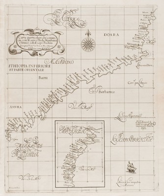 Lot 118 - East Africa. Dudley (Robert). Carta particolare..., è l'isola Mombazza..., [1646 - 61]