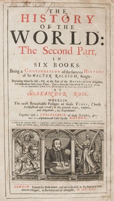 Lot 280 - Ross (Alexander). The History of the World: The Second Part, in six books, London: John Clark, 1652