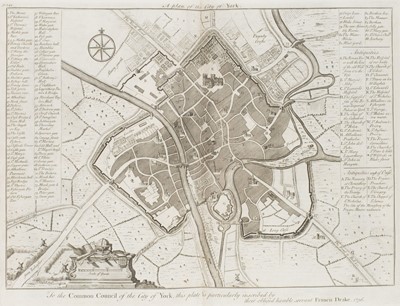 Lot 62 - Drake (Francis). Eboracum: or the History and Antiquities of the City of York, 1736