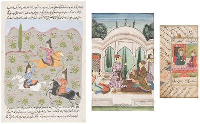 Lot 318 - Indo-Persian Miniatures. A group of 13 miniatures, late 18th & 19th century