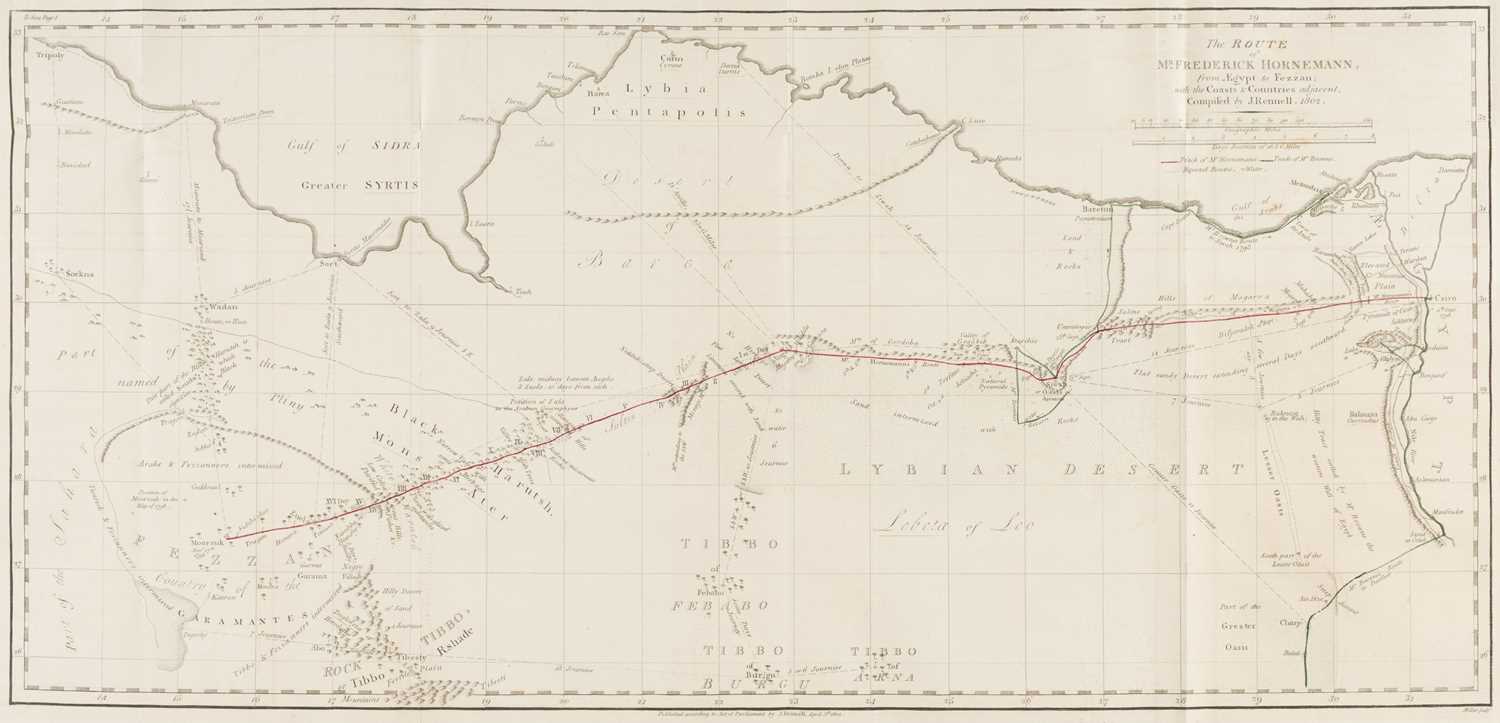 Lot 21 - Horneman (Frederick). The Journal of Frederick Horneman's Travels from Cairo to Mourzouk,..., 1st edition, 1802