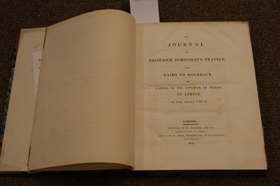 Lot 15 - Horneman (Frederick). The Journal of Frederick Horneman's Travels from Cairo to Mourzouk,..., 1st edition, 1802
