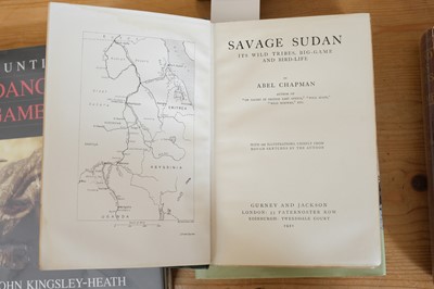 Lot 8 - Chapman (Abel). Savage Sudan, its wild tribes, big-game and bird-life, 1st edition, London: Gurney and Jackson, 1921
