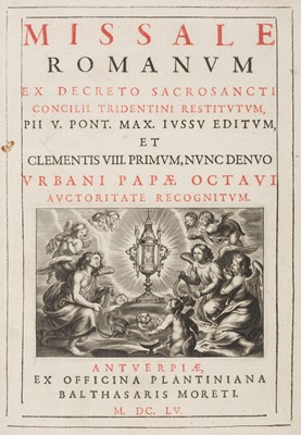 Lot 223 - Missal Romanum. Missale Romanum ex decreto sacrosancti…, Antwerp, 1655