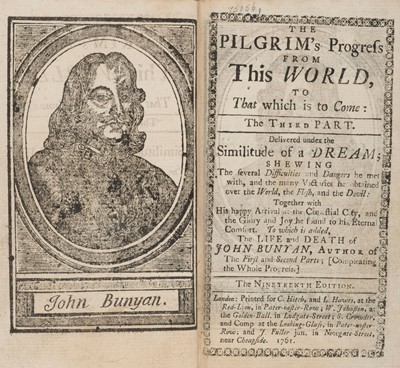 Lot 269 - Bunyan (John). The Pilgrim's Progress from This World, 19th edition, 1761