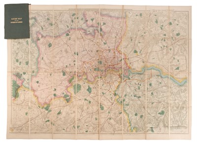 Lot 459 - London. Davies (B. R.). Davies's Map of the Environs of London, 1870