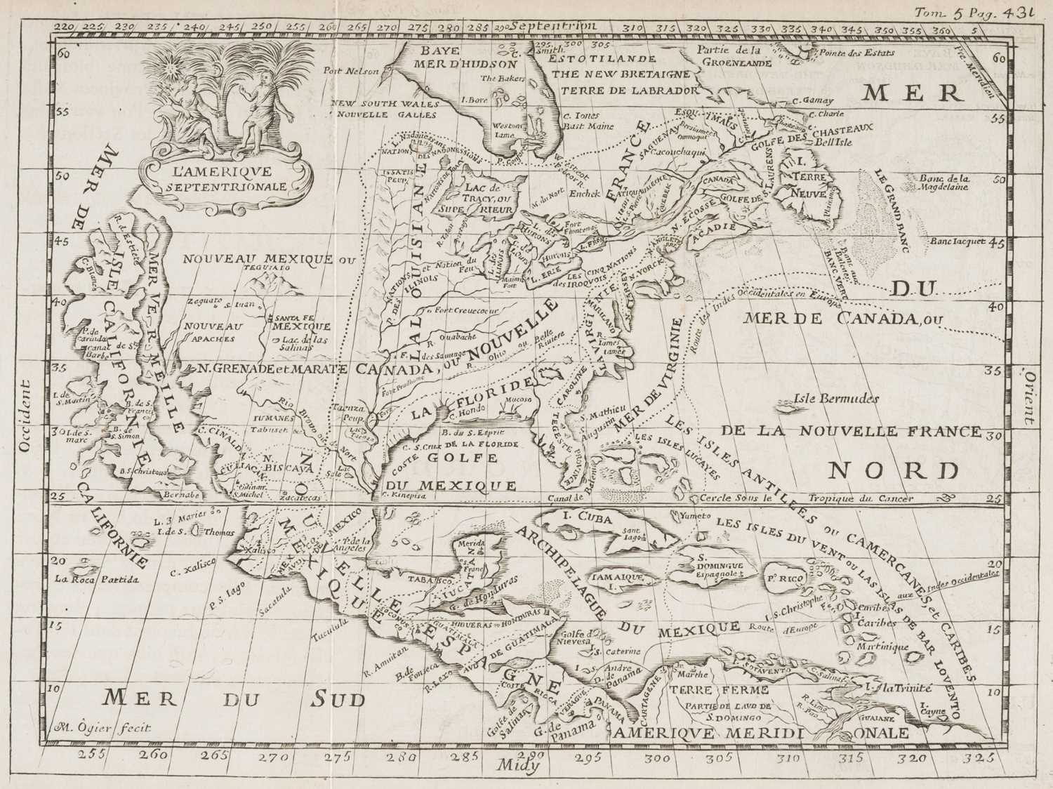 Lot 20 - La Croix (Antoine Phérotée de). Nouvele Metode Pour Aprendre la Geographie Universele, 1705