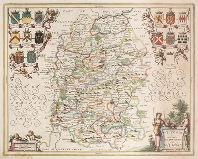 Lot 499 - Wiltshire. Jansson (Jan) Wiltonia, sive Comitatus Wiltoniensis, Anglis Wil Shire, circa 1660