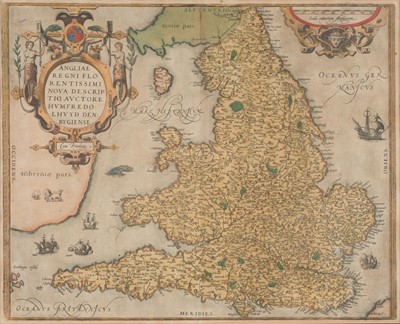 Lot 438 - England & Wales.Ortelius (Abraham), Angliae Regni Florentissimi nova descriptio..., 1584
