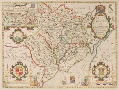 Lot 463 - Monmouth. Speed (John). The Countye of Monmouth..., circa 1710