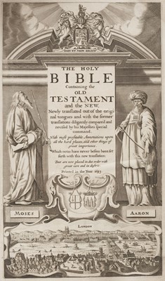 Lot 243 - Bible [English]. The Holy Bible Containing the Old Testament and the New…, [Amsterdam?], 1683