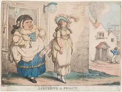 Lot 574 - Rowlandson (Thomas). Launching a Frigate, London: Thomas Tegg, Feby. 1st 1809