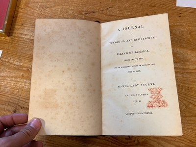 Lot 26 - Nugent (Lady Maria). A Journal of a Voyage to the Island of Jamaica, 1st edition, 1839