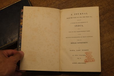 Lot 25 - Nugent (Lady Maria). A Journal and A Voyage to and residence in India, 1st edition, 1839