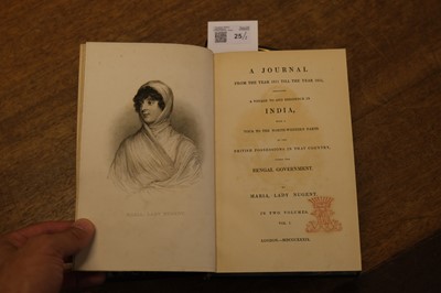 Lot 25 - Nugent (Lady Maria). A Journal and A Voyage to and residence in India, 1st edition, 1839