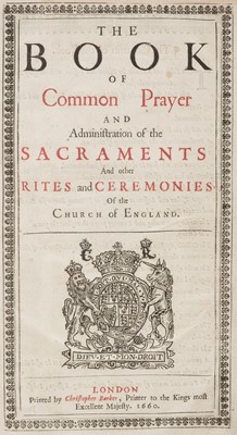 Lot 228 - The Book of Common Prayer, and Administration of the Sacraments, 1660, with Psalmes, 1661