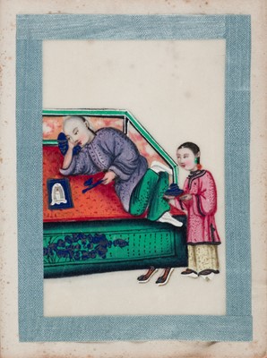 Lot 560 - Opium. 12 Chinese rice paper watercolours, 19th century