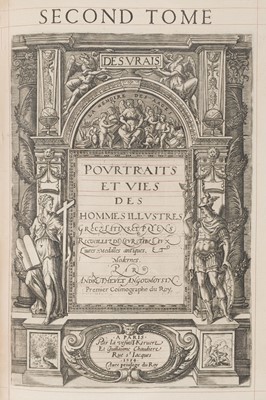 Lot 183 - Thevet (André). Les Vrais Pourtraits et Vies des Hommes Illustres, 1st edition, 1584
