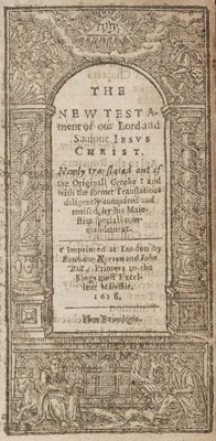 Lot 201 - New Testament [English]. The New Testament of our Lord and Saviour Jesus Christ, 1628