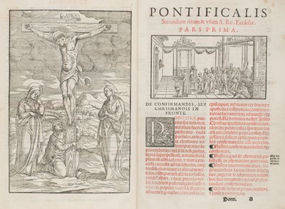 Lot 179 - Pontificale Romanum ad omnes pontificias ceremonias…, Venice, 1572