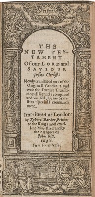 Lot 210 - New Testament [English]. The New Testament of our Lord and Saviour Jesus Christ, 1638